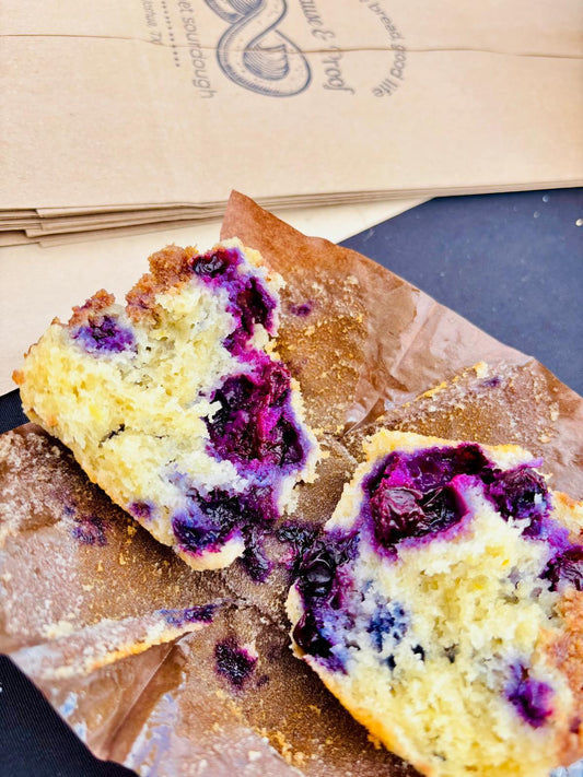 Sourdough Muffin — Lemon Blueberry
