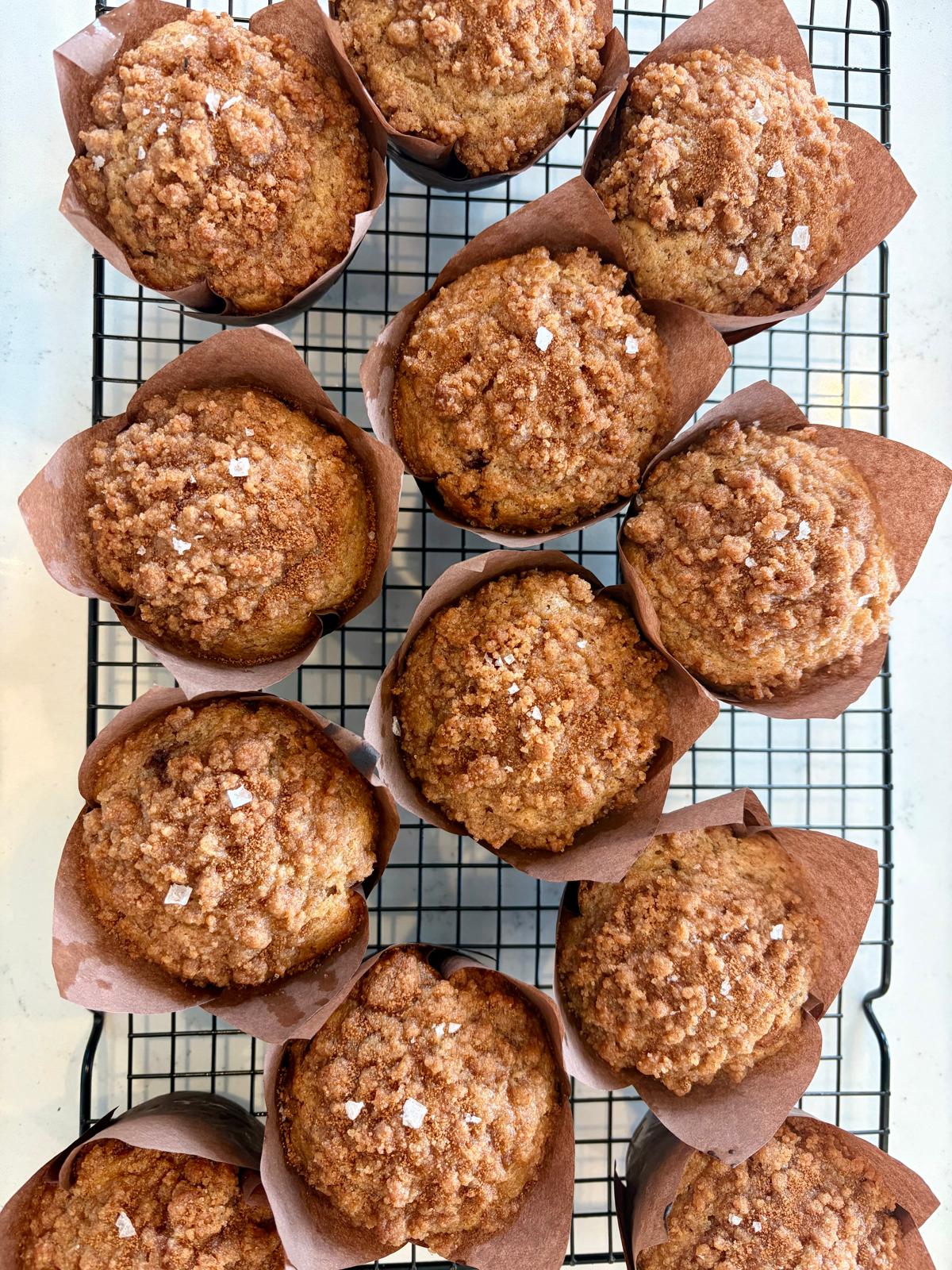 Sourdough Muffin — Cinnamon Banana Streusel