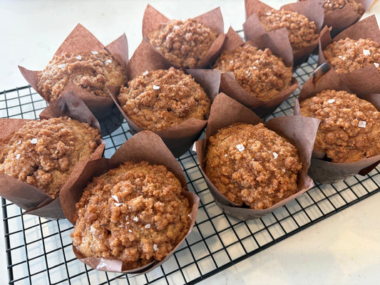 Sourdough Muffin — Cinnamon Banana Streusel